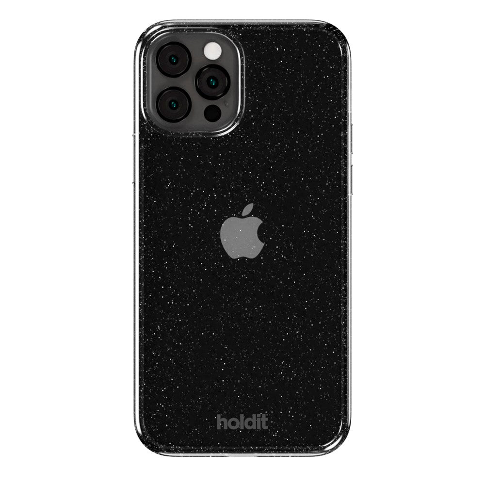 Holdit iPhone 12 / 12 Pro Glitter Case - Sort