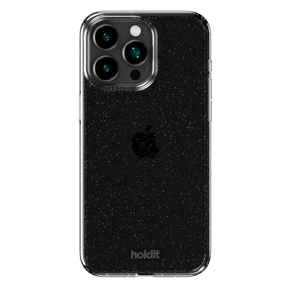 Holdit iPhone 15 Pro Glitter Case - Sort