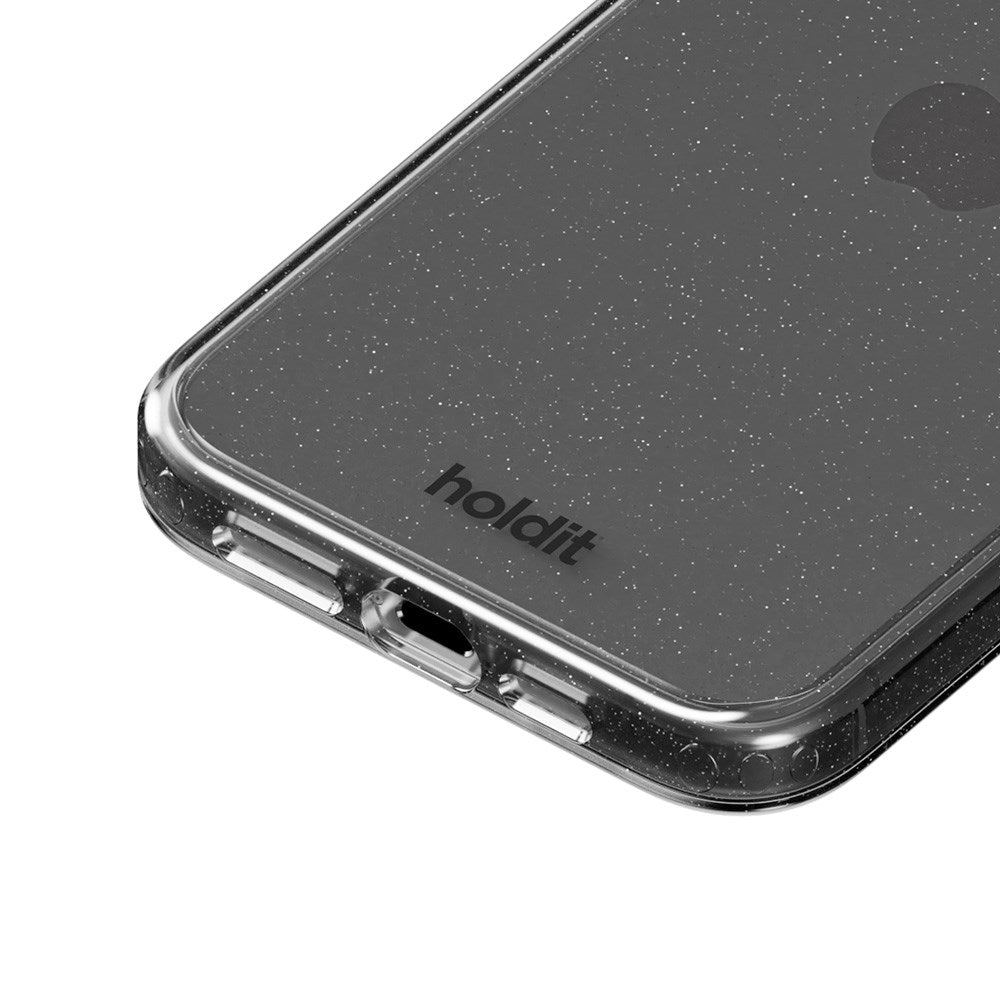 Holdit iPhone 15 Pro Glitter Case - Sort
