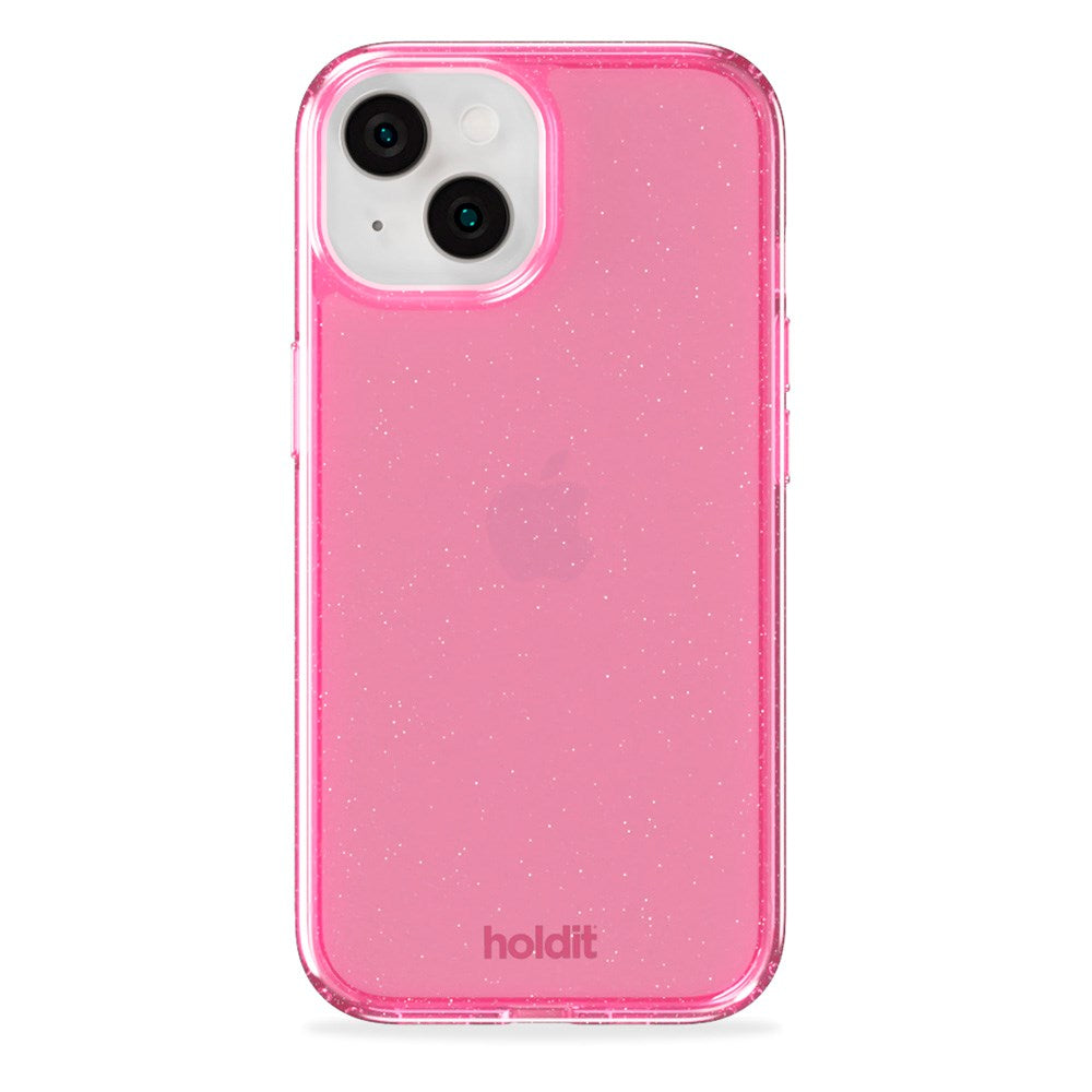 Holdit iPhone 15 / 14 / 13 Glitter Case - Lyserød
