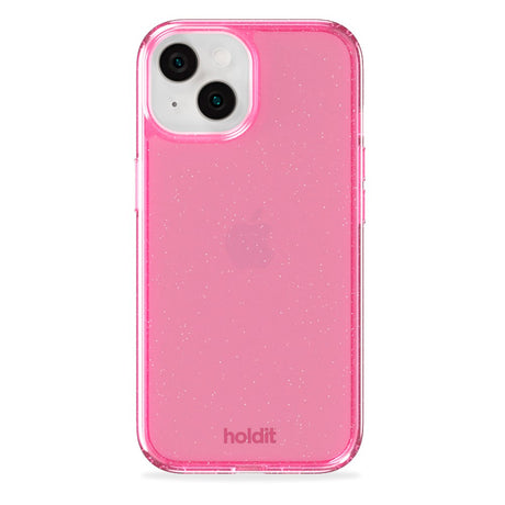 Holdit iPhone 15 / 14 / 13 Glitter Case - Lyserød