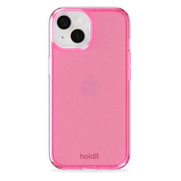 Holdit iPhone 15 / 14 / 13 Glitter Case - Lyserød
