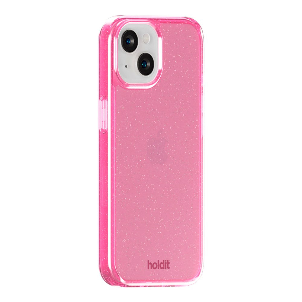 Holdit iPhone 15 / 14 / 13 Glitter Case - Lyserød