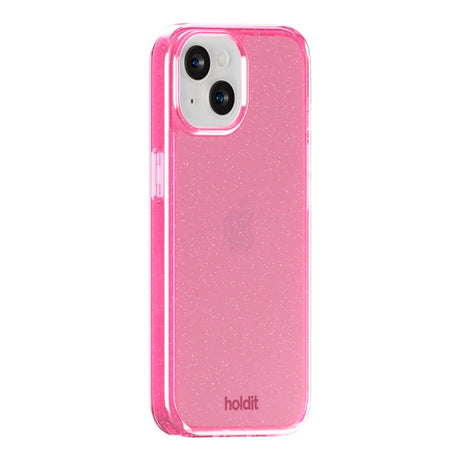 Holdit iPhone 15 / 14 / 13 Glitter Case - Lyserød