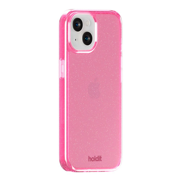 Holdit iPhone 15 / 14 / 13 Glitter Case - Lyserød