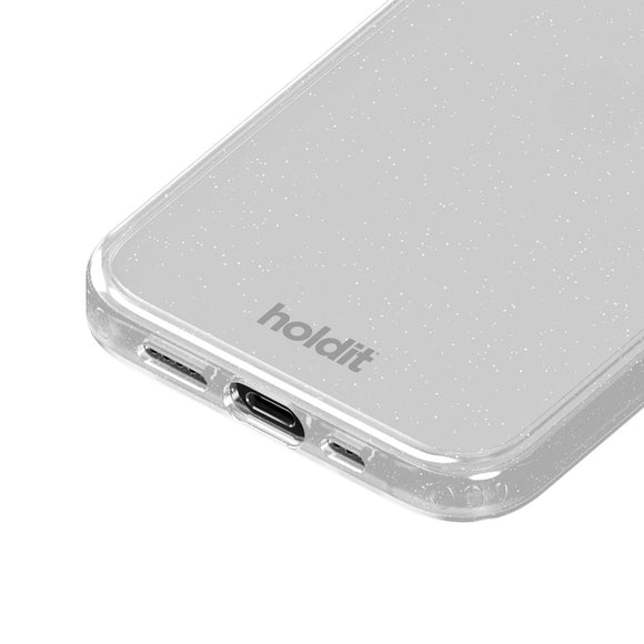 Holdit iPhone 12 / 12 Pro Glitter Case - Hvid