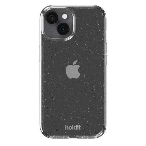 Holdit iPhone 15 / 14 / 13 Glitter Case - Hvid