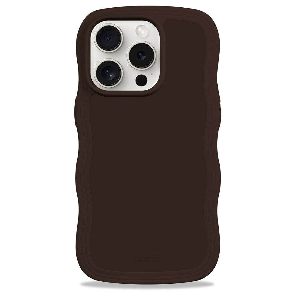 Holdit iPhone 14 Pro Max Wavy Case - Chocolate