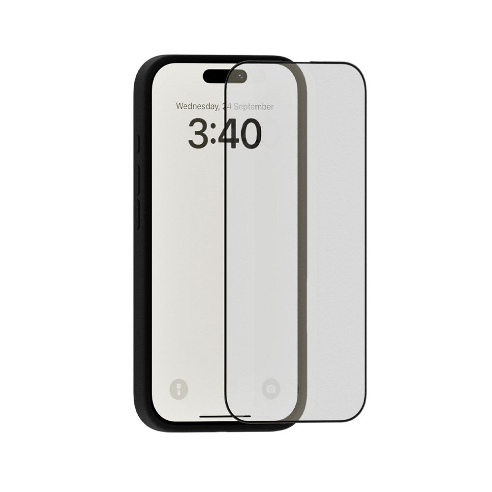 iPhone 16 Pro Holdit Hærdet Glas Skærmbeskyttelse - Sort Kant