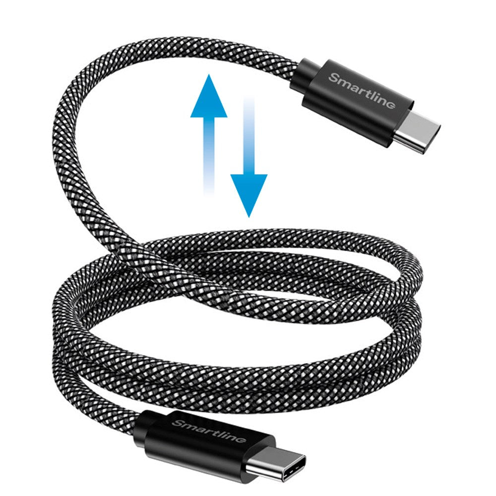 Smartline 60W Magnetisk Kabel USB-C til USB-C 1m - Sort