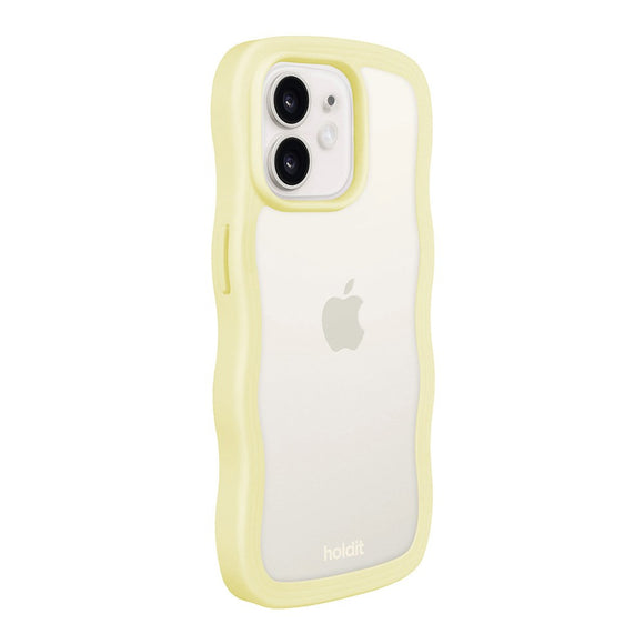 Holdit iPhone 12 / 12 Pro Wavy Cover - Lemonade / Transparent