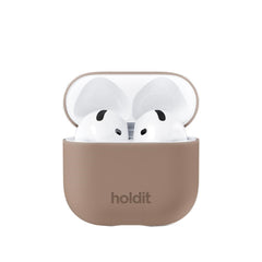 Holdit Silikone Cover Til AirPods 4 - Mocha Brown