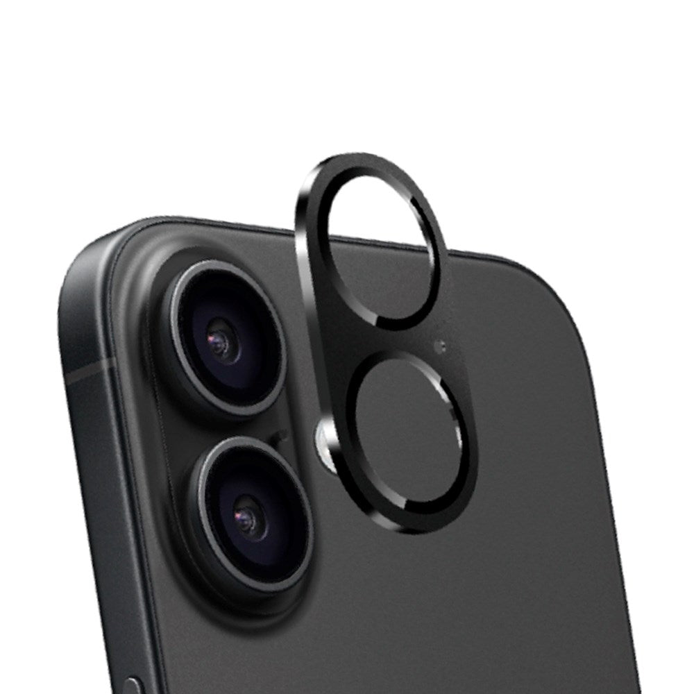 iPhone 16 / 16 Plus Holdit Beskyttelsesglas til Kameralinse - Case-Friendly - Sort