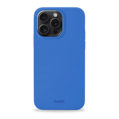 Holdit iPhone 15 Pro Soft Touch Silikone Case - Sky Blue