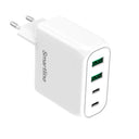 Smartline 100W Vægoplader PD (Power Delivery) 2 x USB-C 2 x USB-A - Hvid