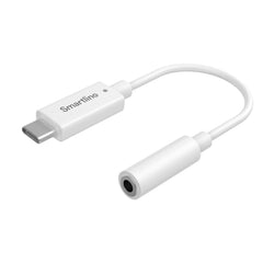 Smartline USB-C til 3.5mm Jackstik Audio Adapter 13cm - Hvid