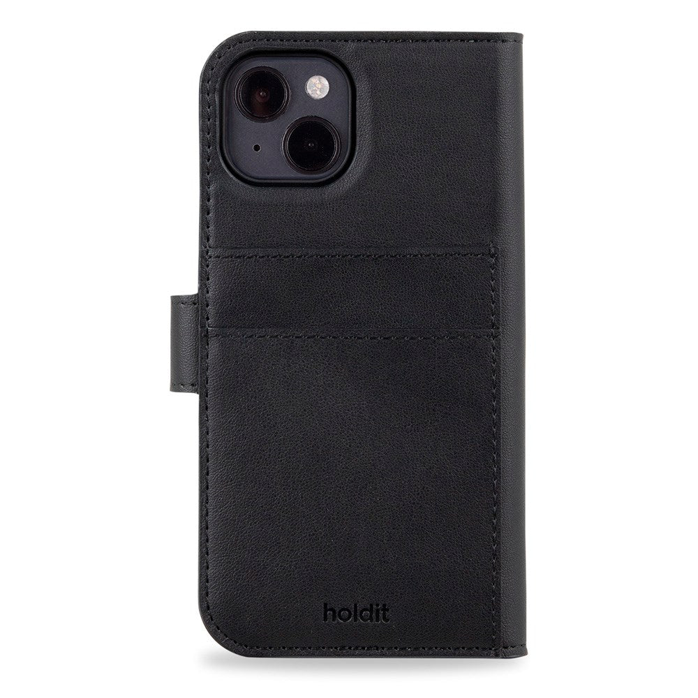 Holdit iPhone 14 / 13 Wallet Case MagSafe Plus - MagSafe Kompatibel - Black
