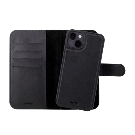 Holdit iPhone 15 Wallet Case MagSafe Plus - MagSafe Kompatibel - Black