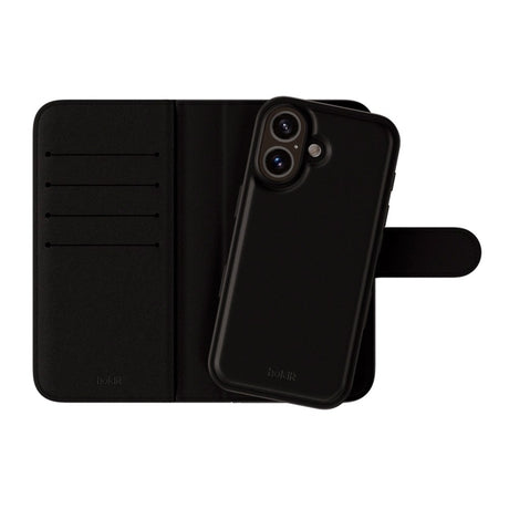 Holdit iPhone 16 Wallet Case MagSafe Plus - MagSafe Kompatibel - Black