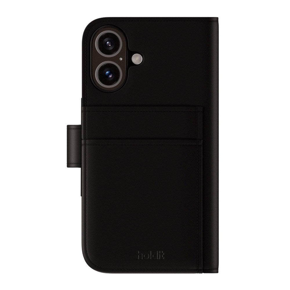 Holdit iPhone 16 Wallet Case MagSafe Plus - MagSafe Kompatibel - Black