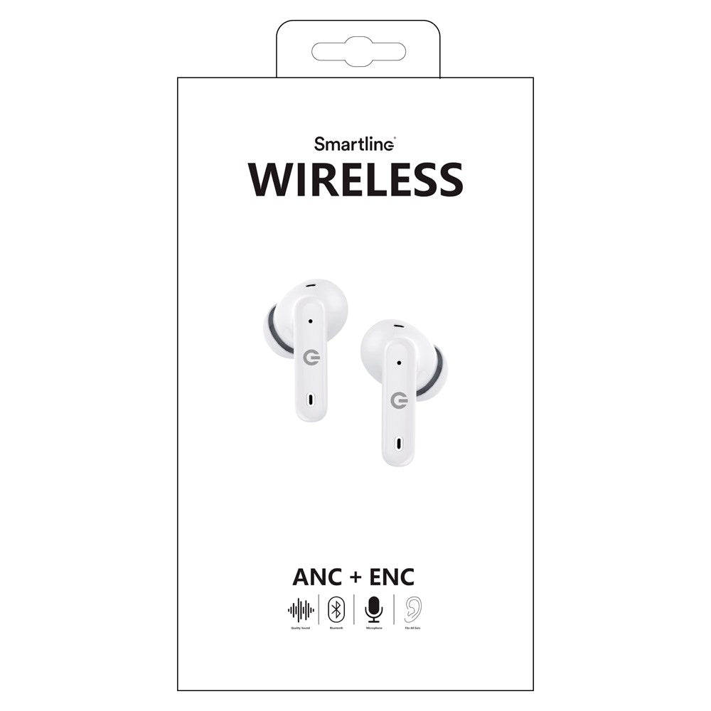 Smartline True Wireless In-Ear Høretelefoner m. ANC & ENC - Hvid