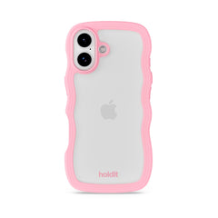 Holdit iPhone 17 Wavy Case - Pink / Transparent
