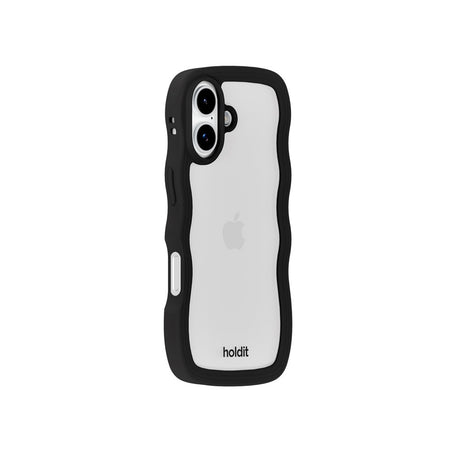 Holdit iPhone 17 Wavy Case - Black / Transparent