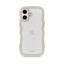 Holdit iPhone 17 Wavy Case - Light Beige / Transparent