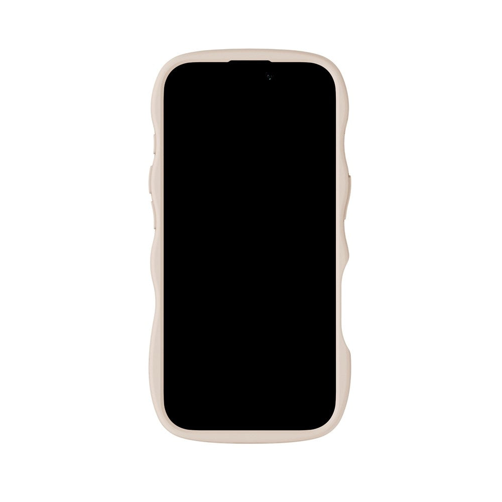 Holdit iPhone 17 Wavy Case - Light Beige / Transparent