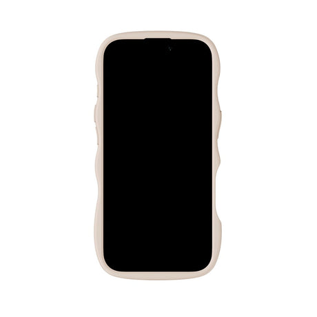 Holdit iPhone 17 Wavy Case - Light Beige / Transparent