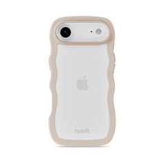 Holdit iPhone Air Wavy Case - Light Beige / Transparent