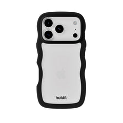 Holdit iPhone 17 Pro Max Wavy Case - Black / Transparent