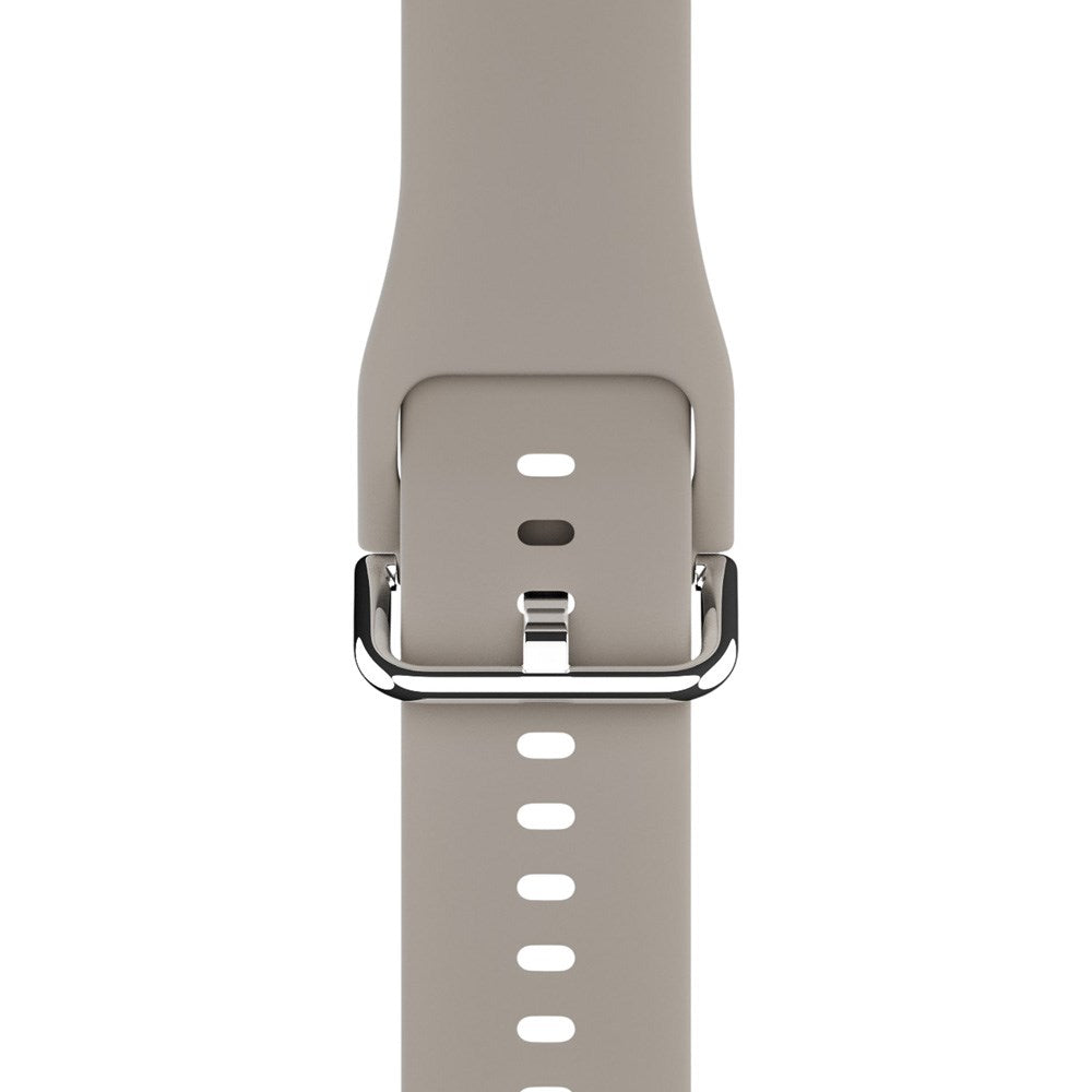 Apple Watch (38/40/SE/41/42mm) Holdit Silikone Rem m. Metalspænde - Taupe