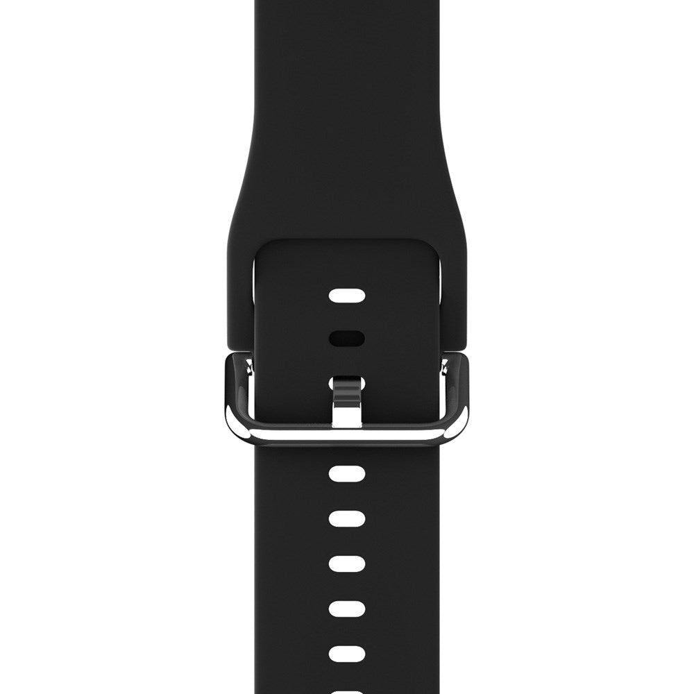 Apple Watch (38/40/SE/41/42mm) Holdit Silikone Rem m. Metalspænde - Black