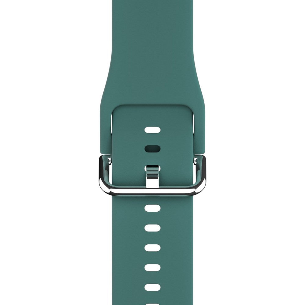 Apple Watch (38/40/SE/41/42mm) Holdit Silikone Rem m. Metalspænde - Moss Green