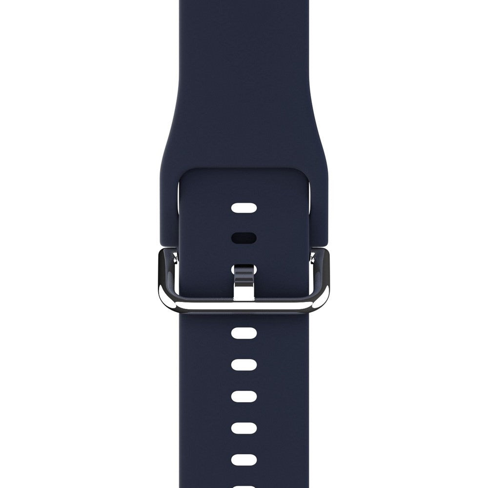 Apple Watch (42/44/SE/45/46/49mm) Holdit Silikone Rem m. Metalspænde - Navy Blue