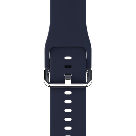 Apple Watch (42/44/SE/45/46/49mm) Holdit Silikone Rem m. Metalspænde - Navy Blue