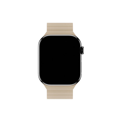 Apple Watch (38/40/SE/41/42mm) Holdit Silicone Magnet Rem - Lyserød / Beige