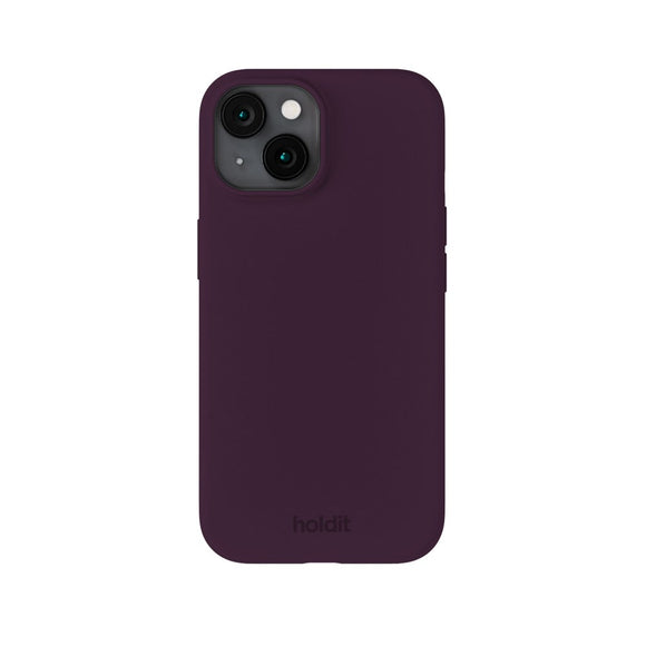 Holdit iPhone 15 Soft Touch Silikone Case - Deep Plum
