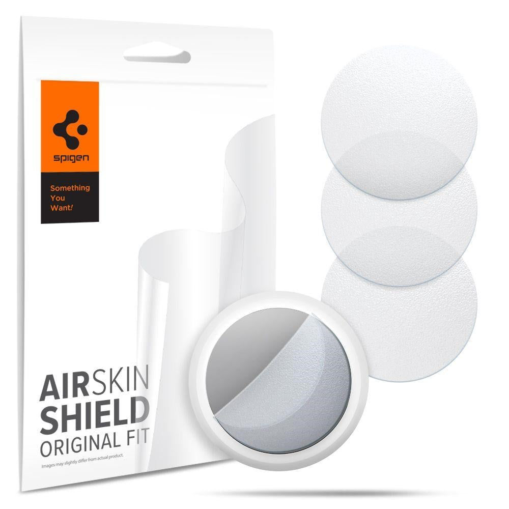 AirTag 1. & 2. Gen. Spigen Airskin Shield Original Fit Front & Back - 4-pak - Mat Gennemsigtig