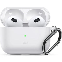 ESR Bounce Apple Airpods (3. gen.) Silikone Cover m. Karabinhage - Hvid