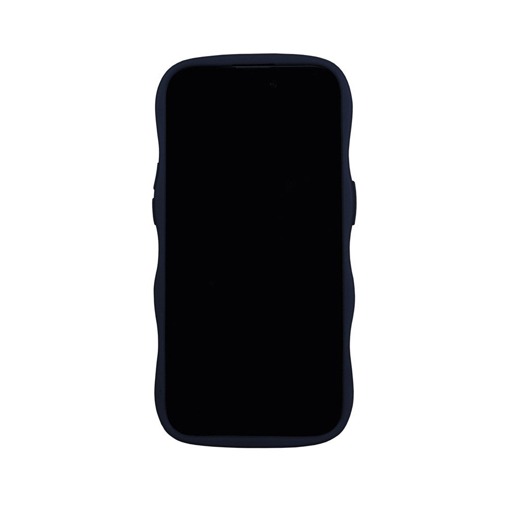 Holdit iPhone 17e / 16e / 15 / 14 / 13 Wavy Case - Midnight Blue / Transparent