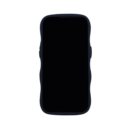 Holdit iPhone 17e / 16e / 15 / 14 / 13 Wavy Case - Midnight Blue / Transparent