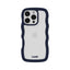 Holdit iPhone 16 Pro Wavy Case - Midnight Blue / Transparent