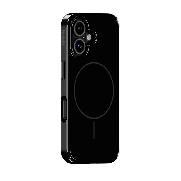 Holdit iPhone 16 Mono Case - MagSafe Kompatibel - Black / Gray
