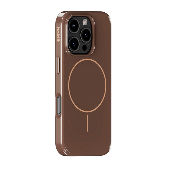 Holdit iPhone 16 Pro Mono Case - MagSafe Kompatibel - Chocolate / Beige