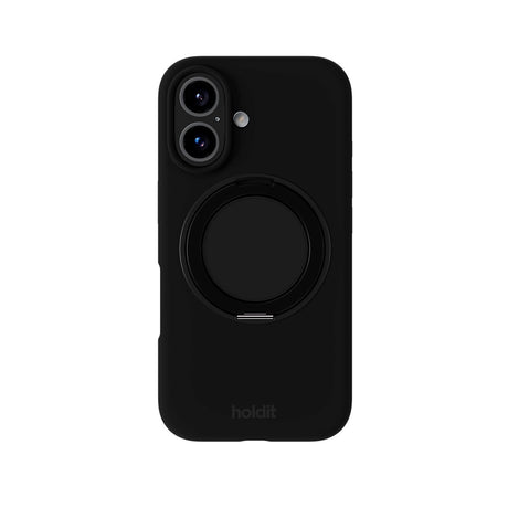 iPhone 16 Holdit Silikone Stand Case - Black