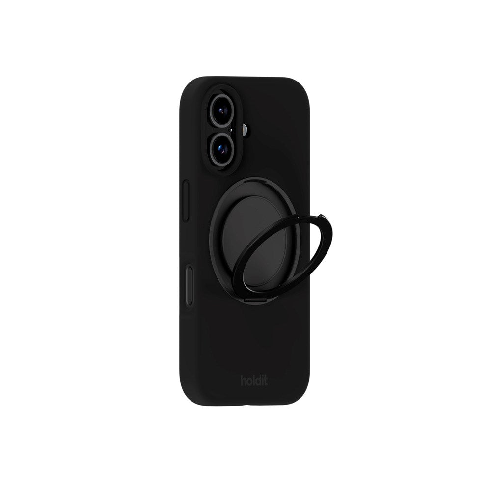iPhone 16 Holdit Silikone Stand Case - Black