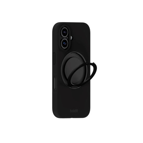 iPhone 16 Holdit Silikone Stand Case - Black