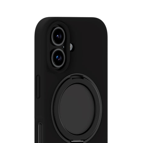 iPhone 16 Holdit Silikone Stand Case - Black